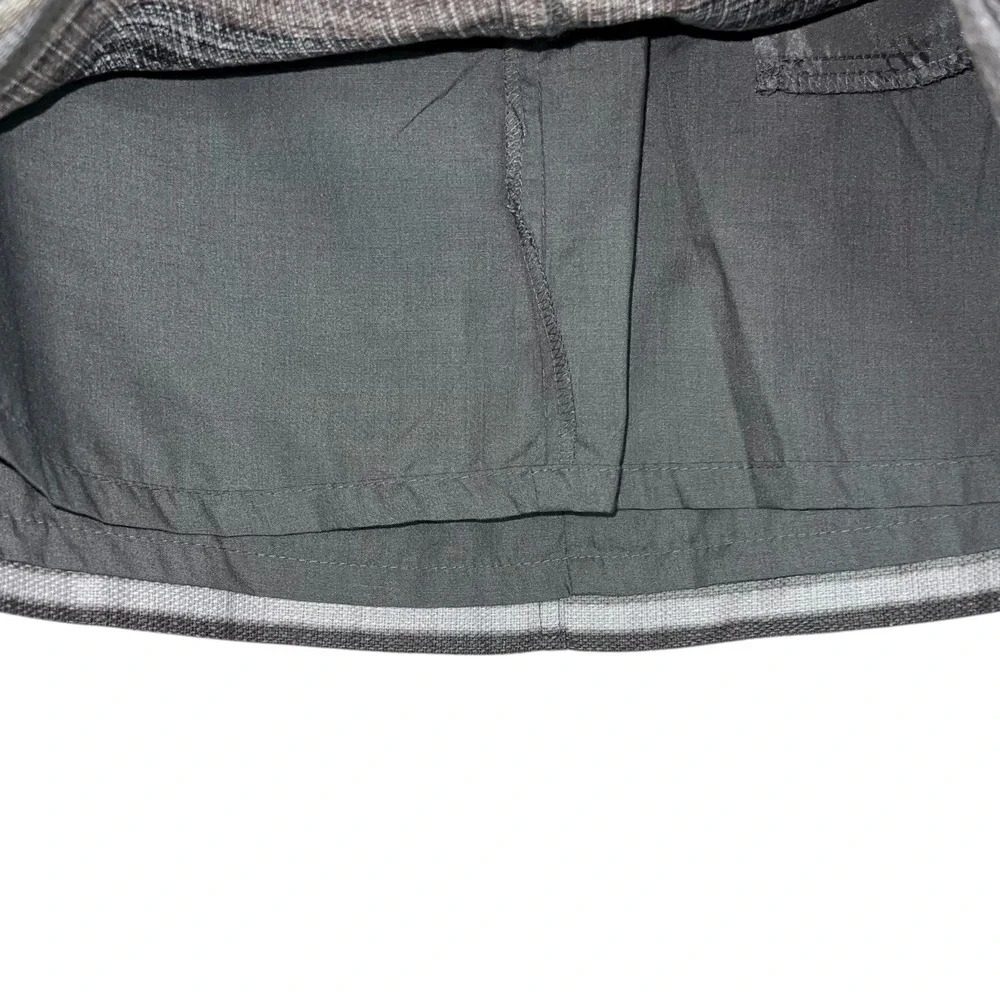 Old Navy Striped Basketweave Mini‎ Skirt Gray Beige Black Multicolor Women's  6